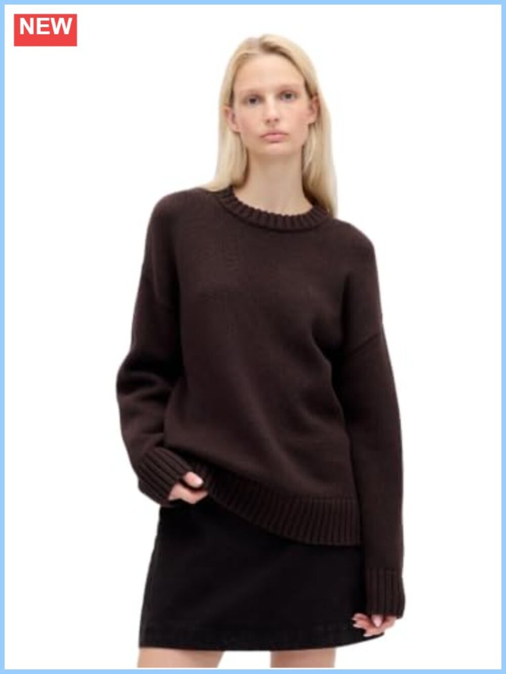 Oversized Boyfriend Cotton Crew Sweater Pullover Loose Fit